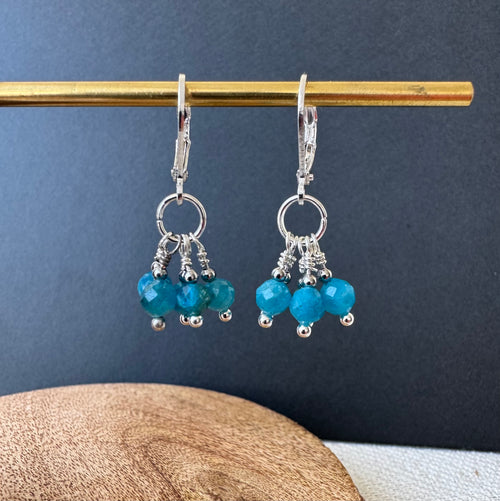 Cluster Earrings - Apatite