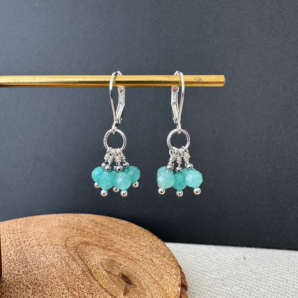 Cluster Earrings - Amazonite