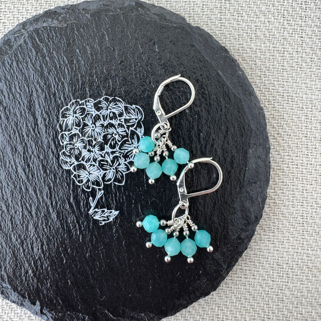 Cluster Earrings - Amazonite