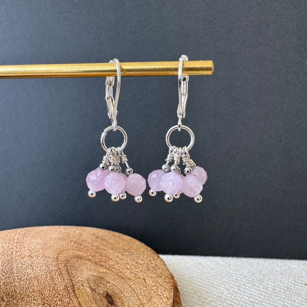 Cluster Earrings - Kunzite