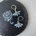 Cluster Earrings - Aquamarine