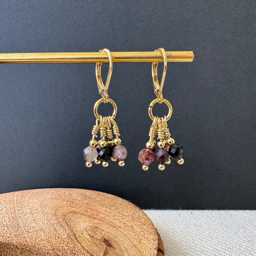 Cluster Earrings - Super Seven