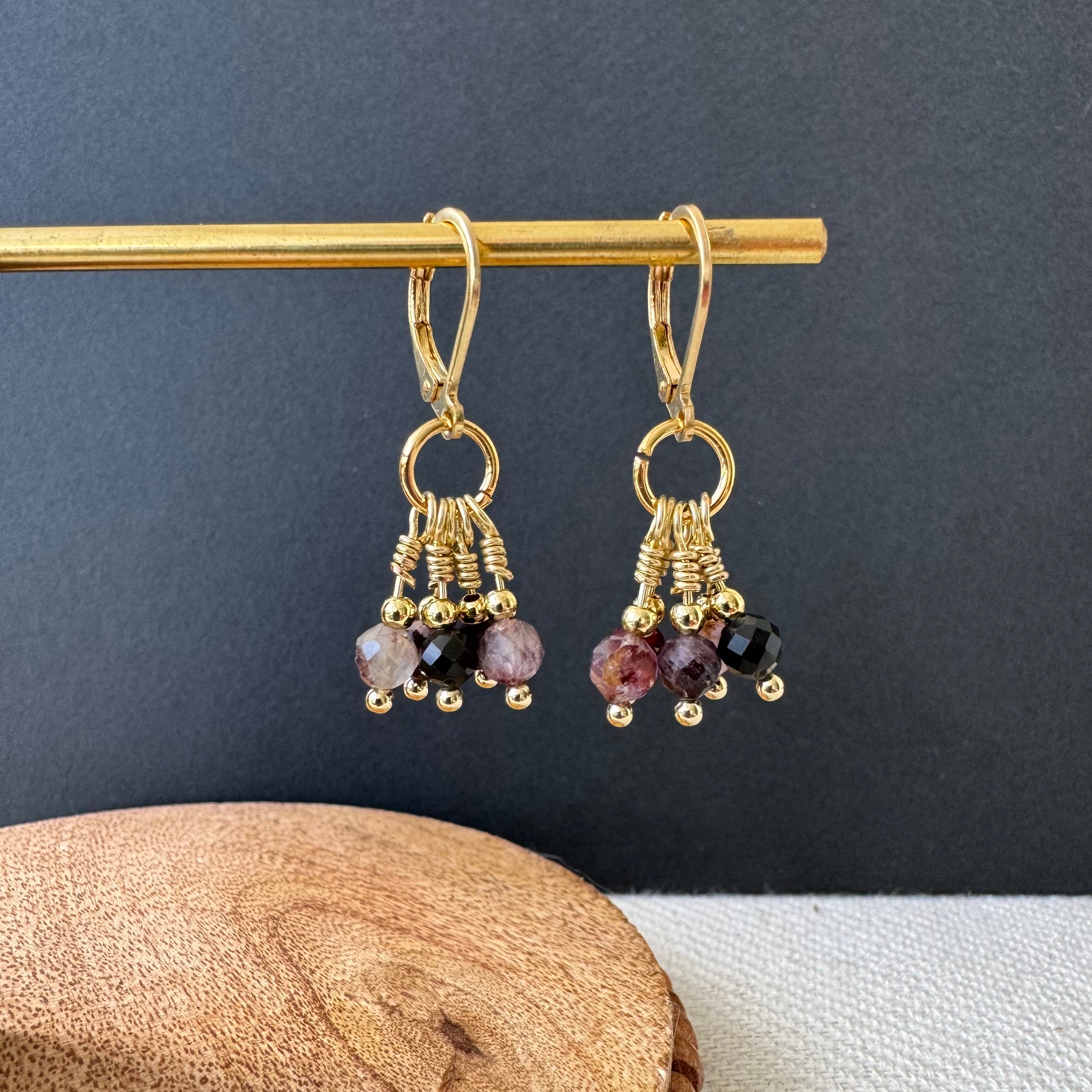 Cluster Earrings - Super Seven