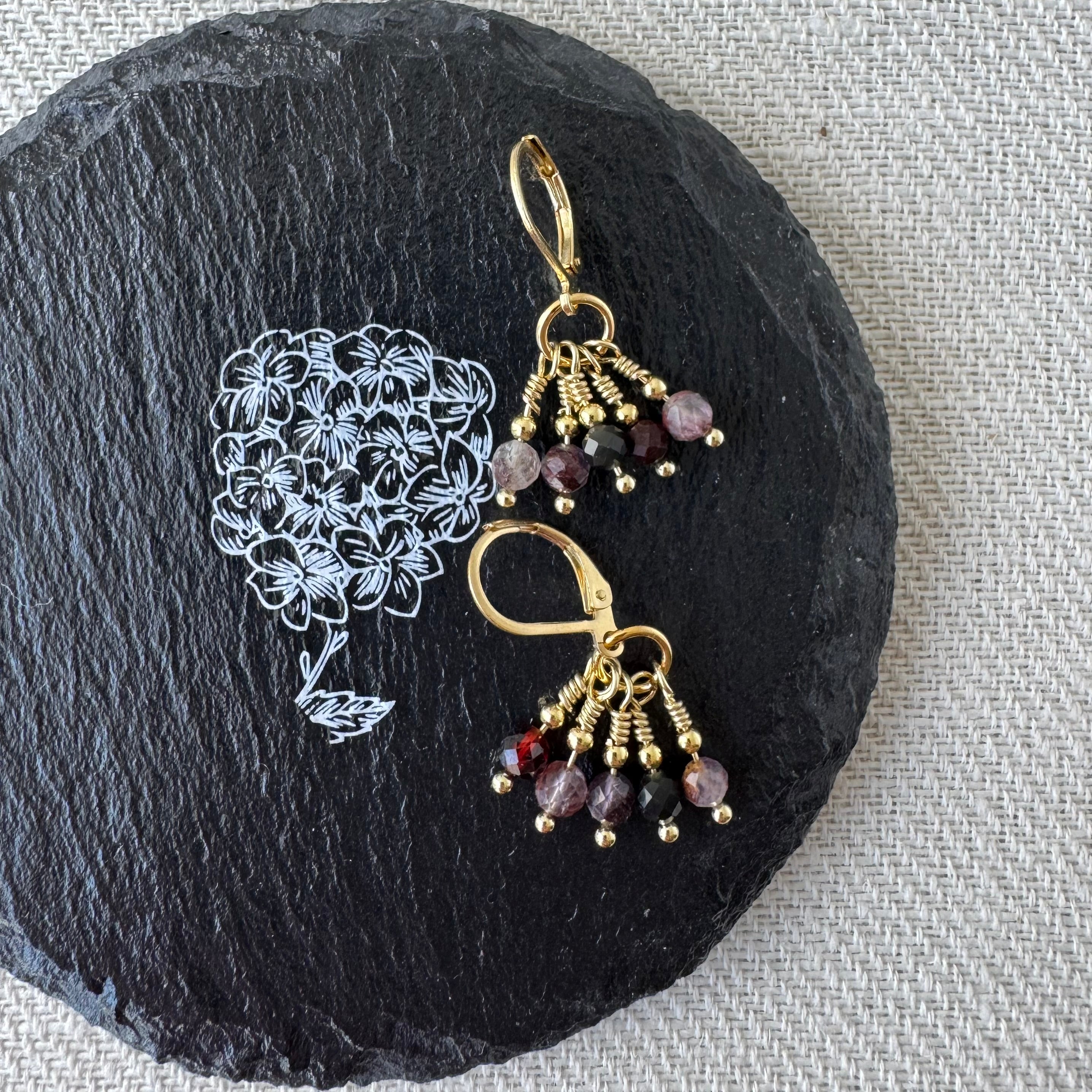 Cluster Earrings - Super Seven