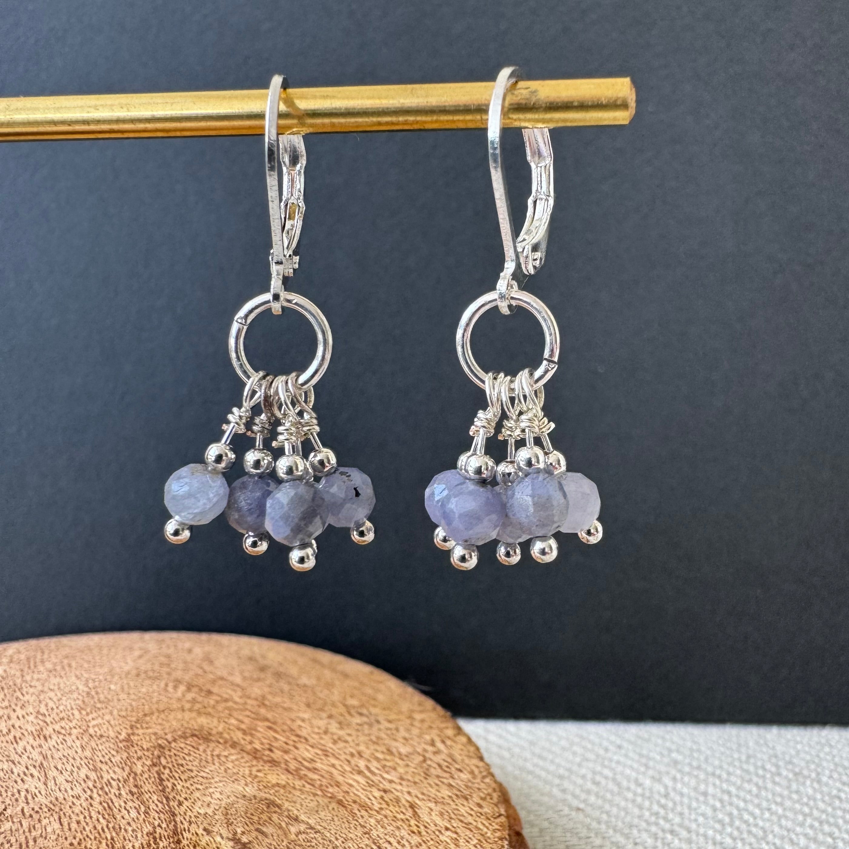 Cluster Earrings - Tanzanite