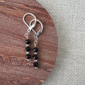 Trio Drop Earrings - Black Spinel