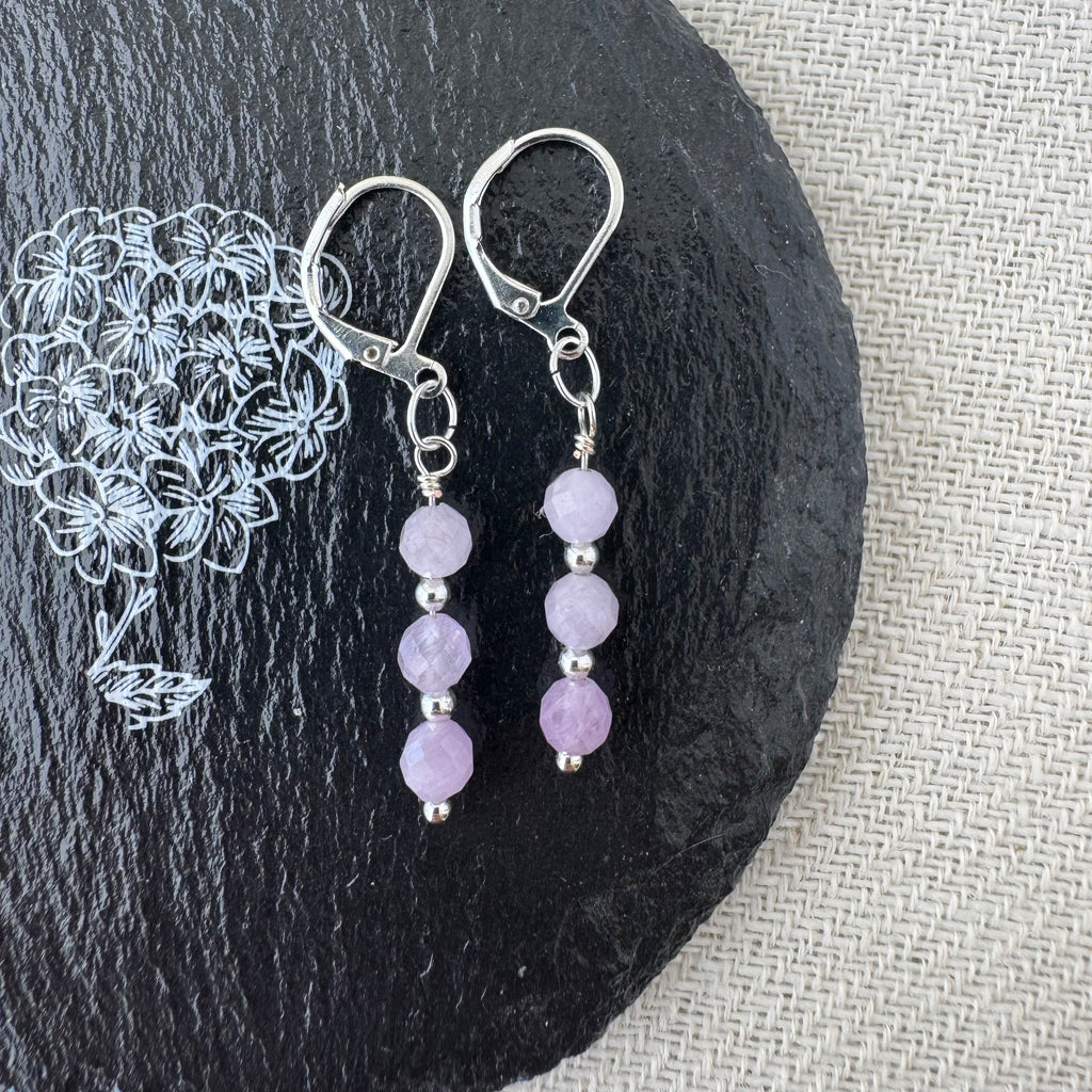Trio Drop Earrings - Kunzite