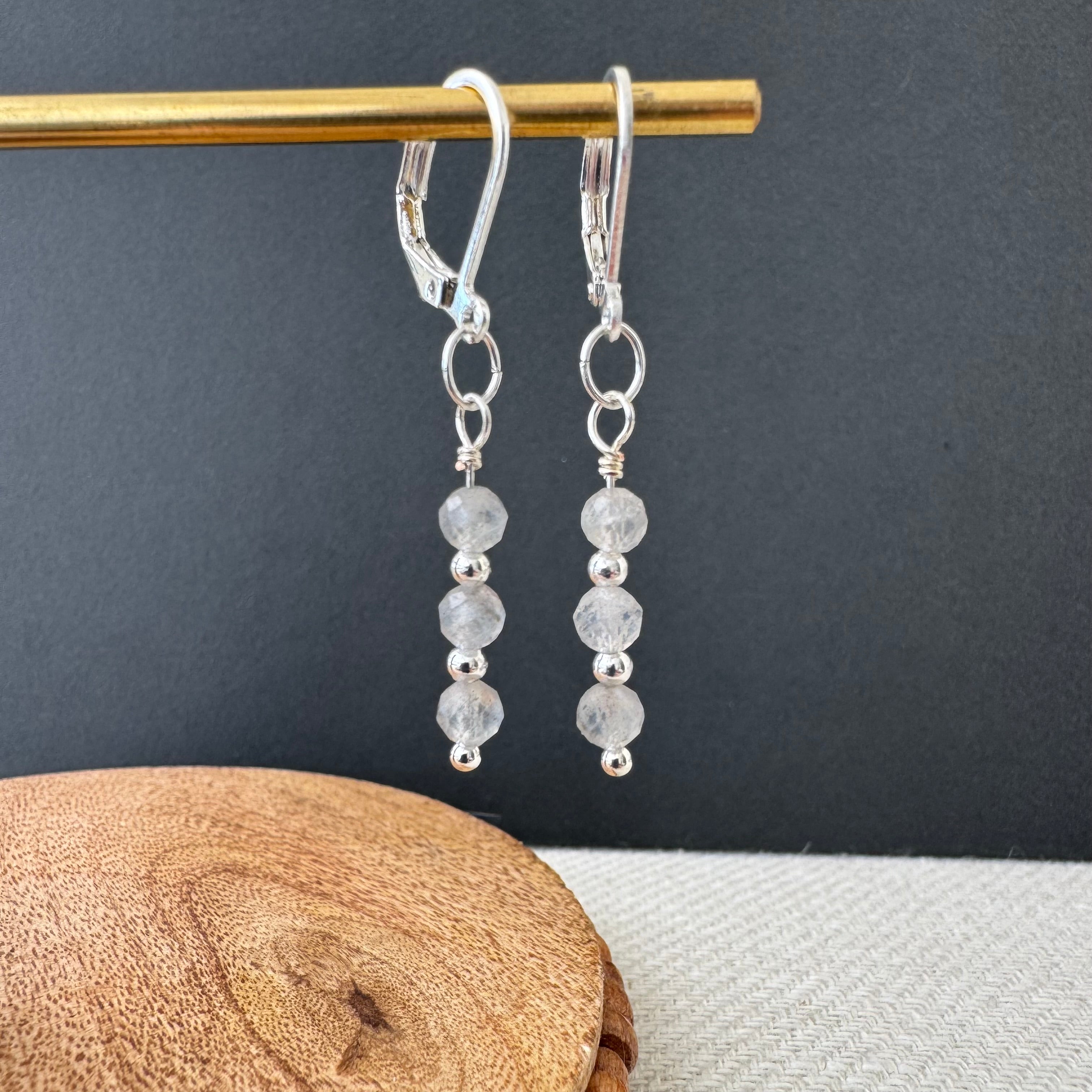 Trio Drop Earrings - Labradorite
