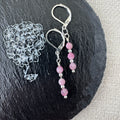 Trio Drop Earrings - Pink Tourmaline