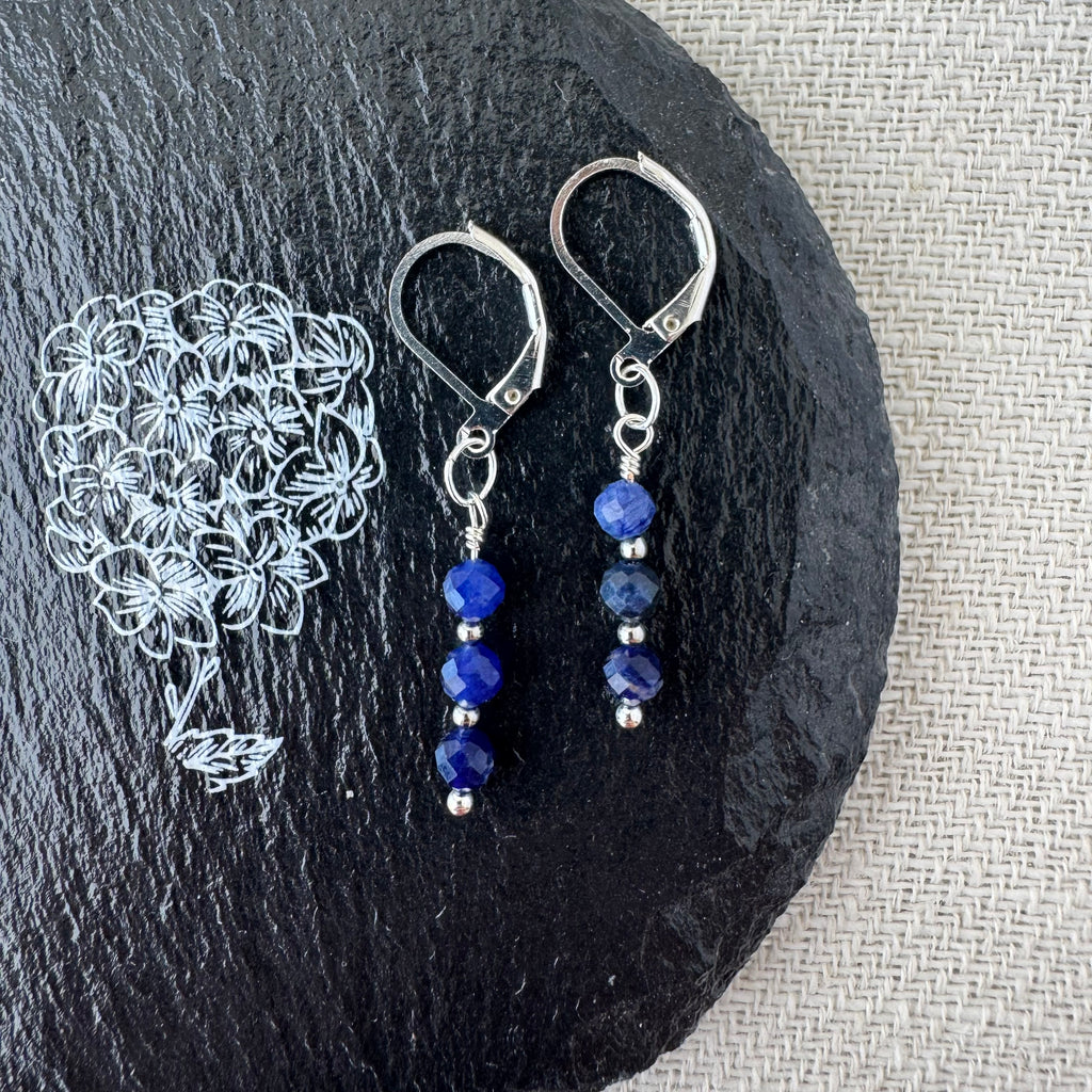 Trio Drop Earrings - Sodalite