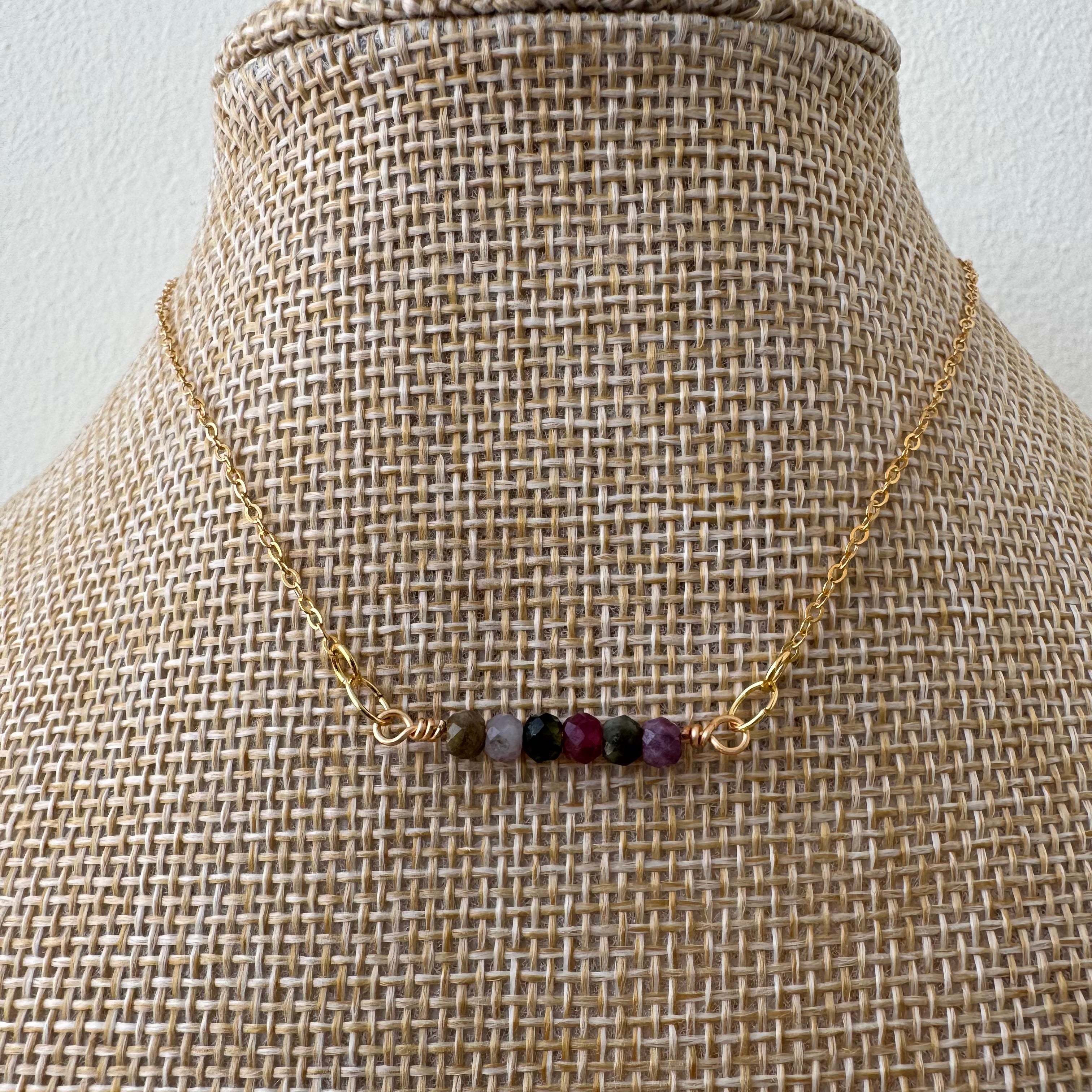Dainty Necklace - Tourmaline