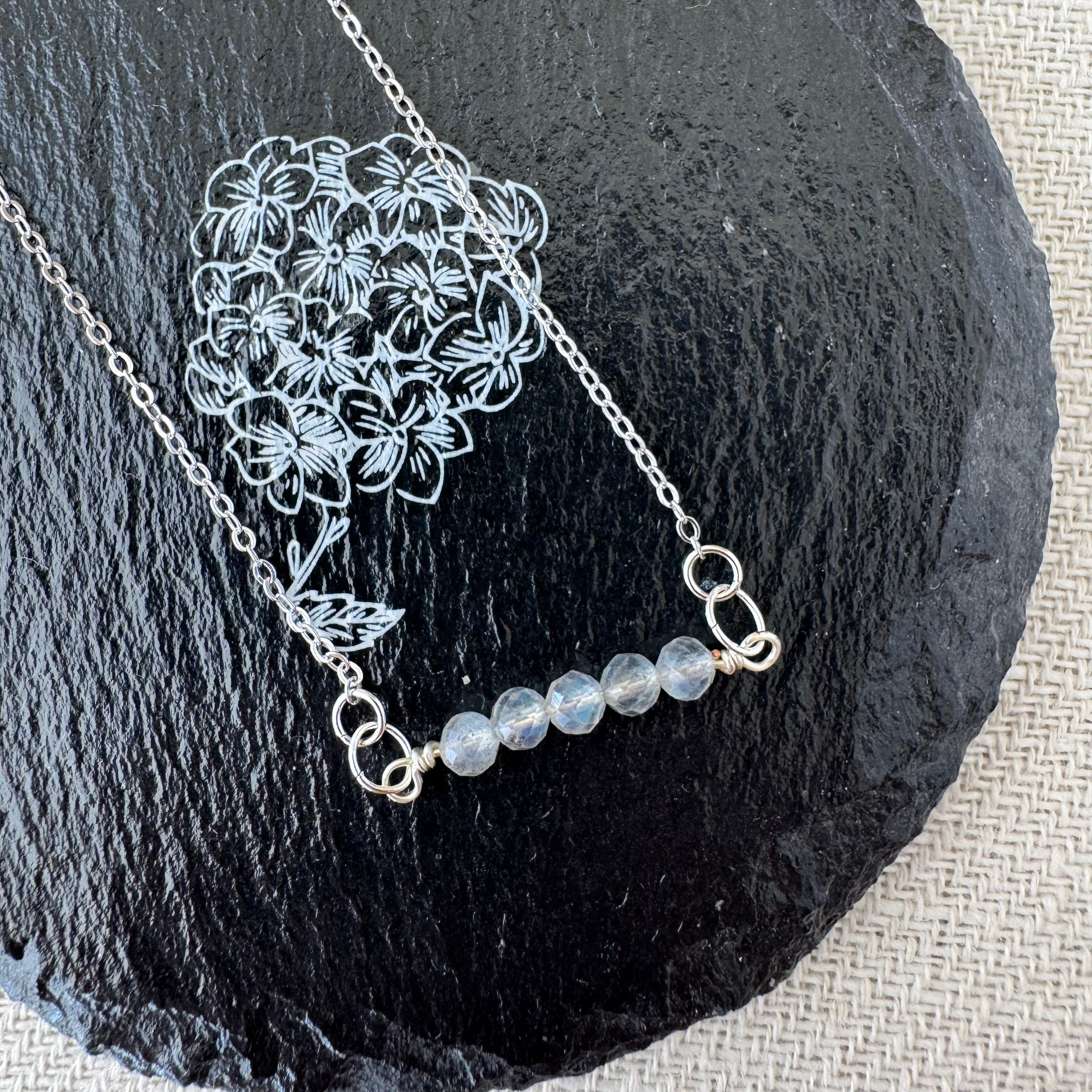 Dainty Necklace - Labradorite