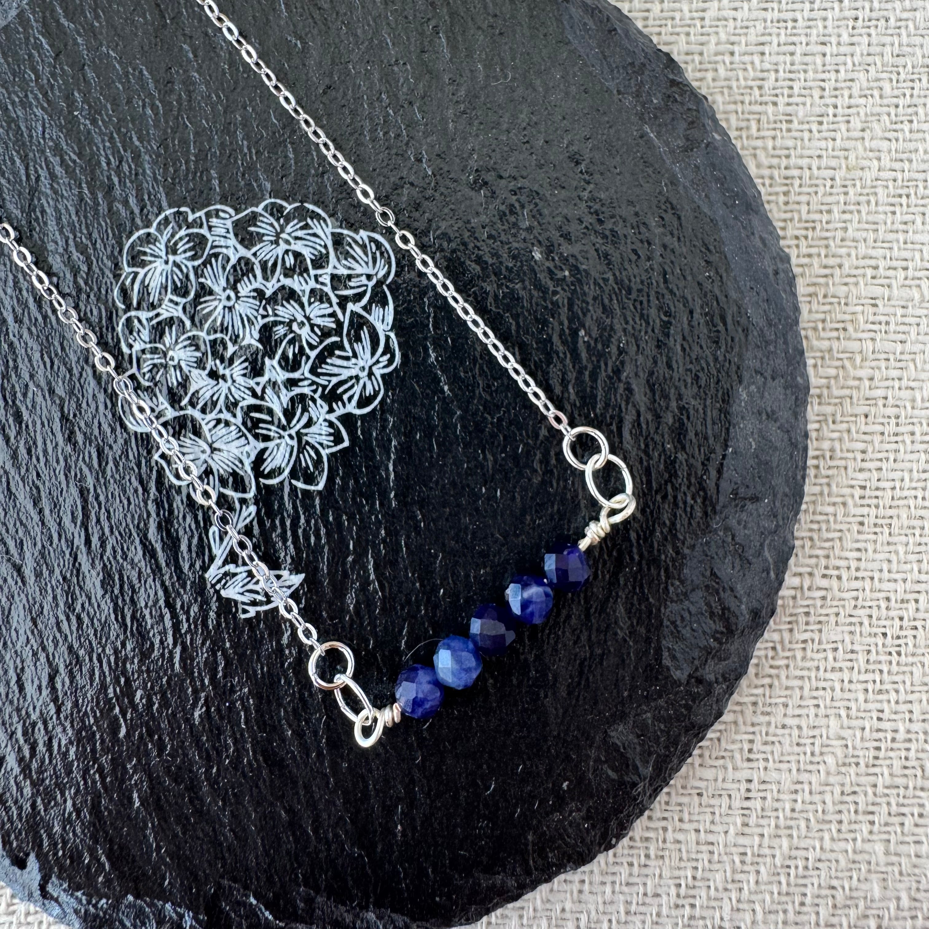 Dainty Necklace - Sodalite