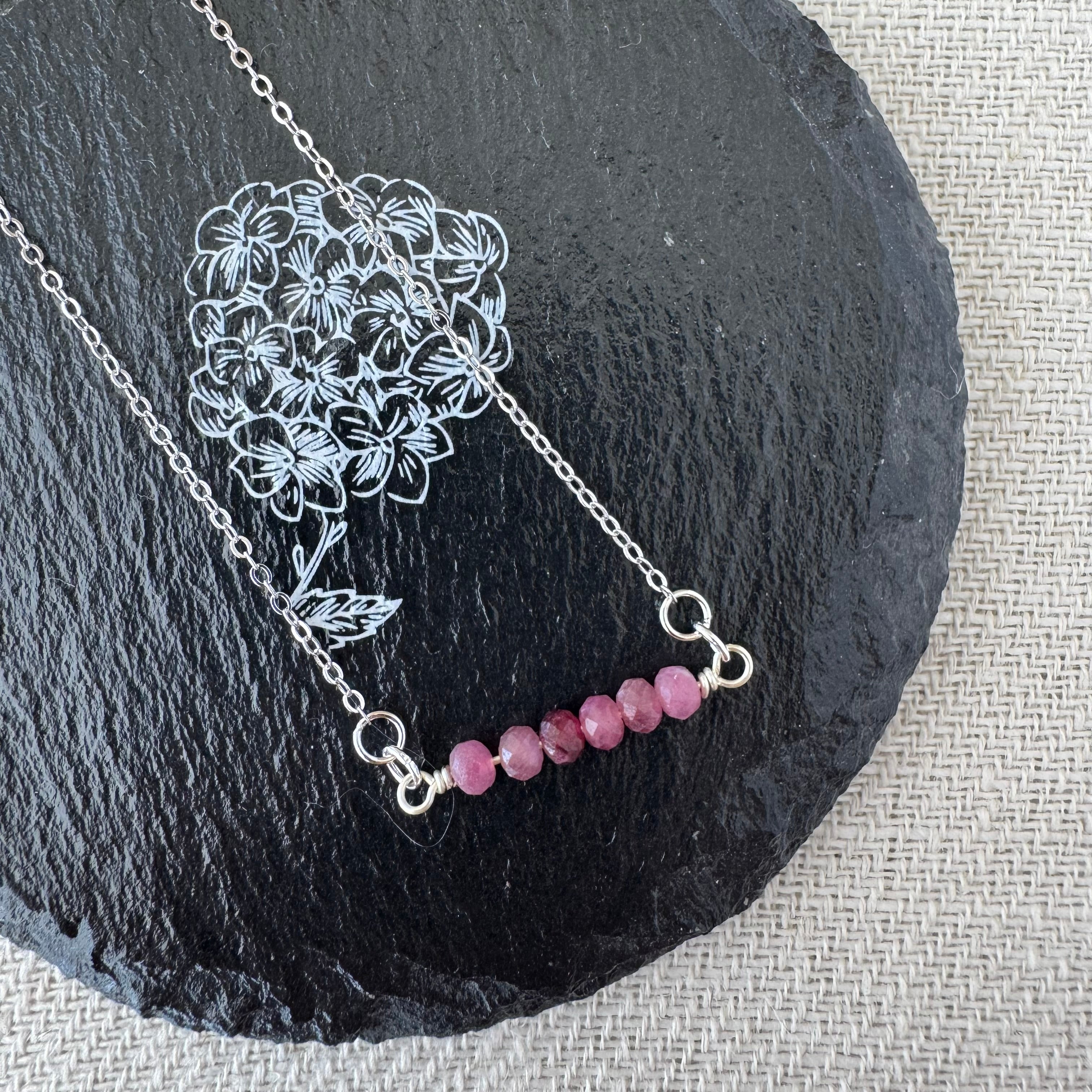 Dainty Necklace - Pink Tourmaline
