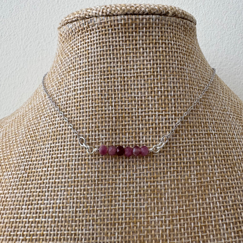 Dainty Necklace - Pink Tourmaline