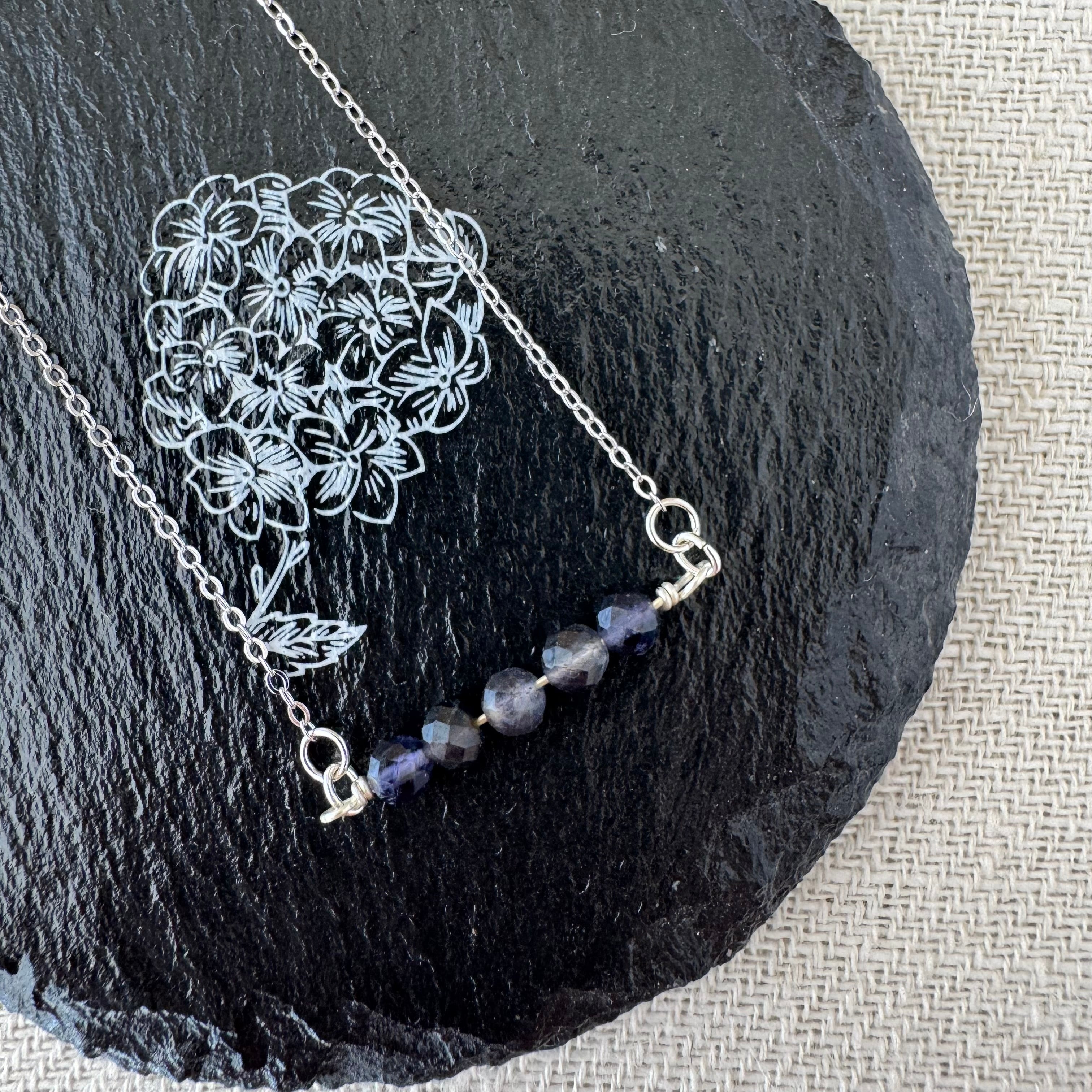 Dainty Necklace - Iolite