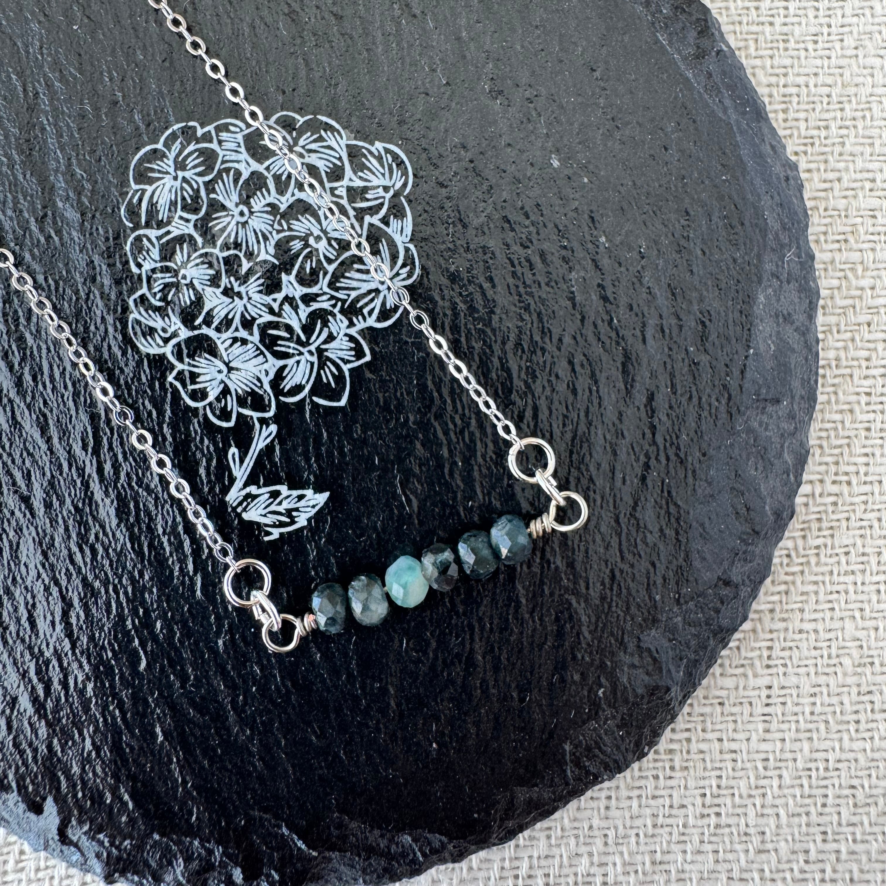 Dainty Necklace - Blue Tourmaline