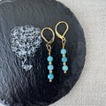 Trio Drop Earrings - Amazonite