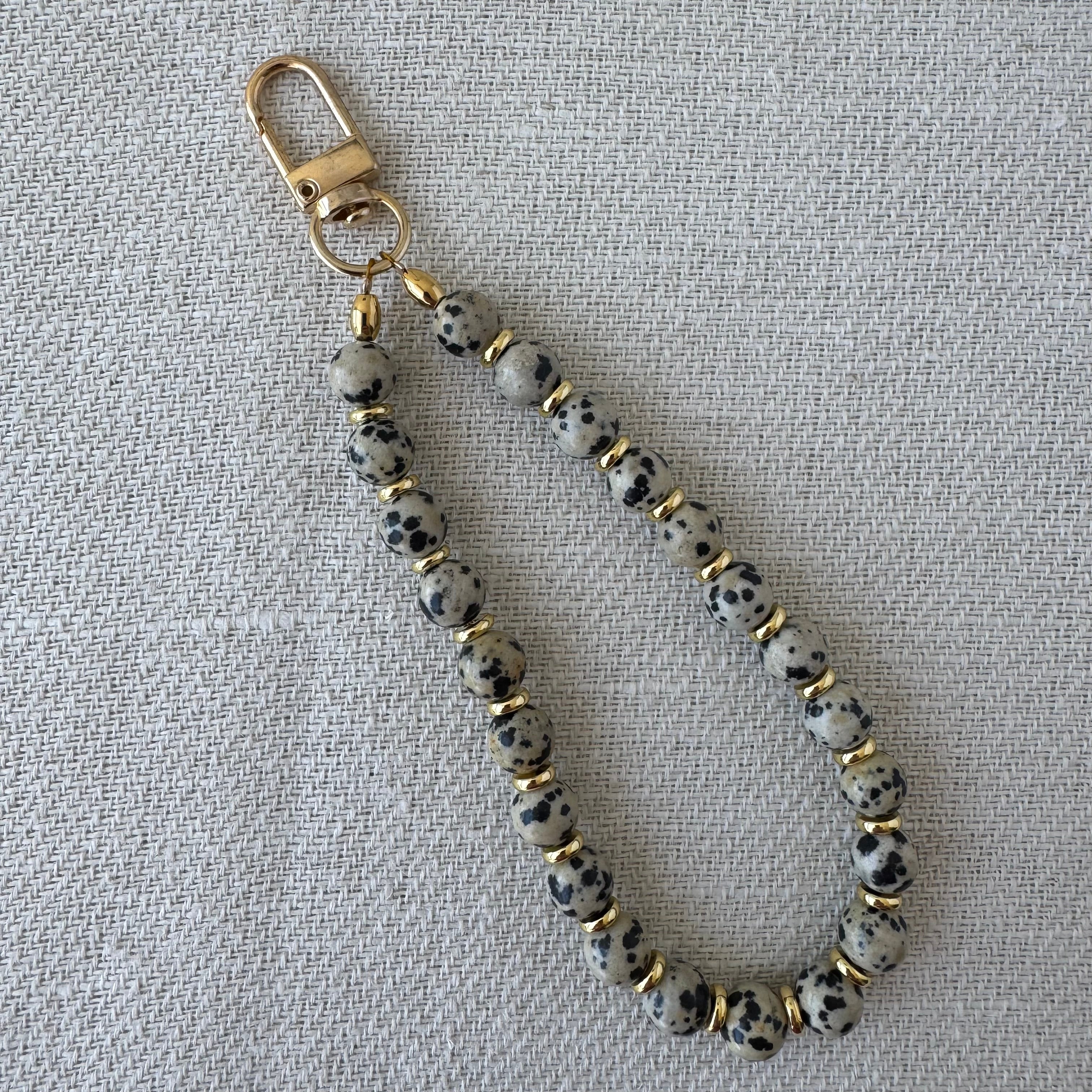 Phone strap - Dalmatian Jasper